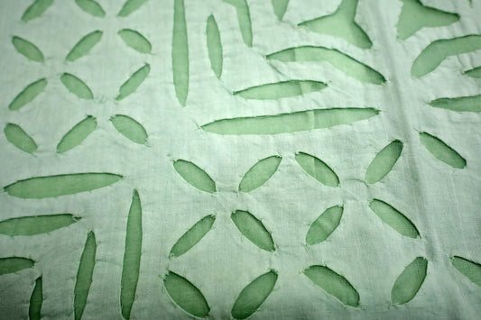 Applique Cutwork Cotton-Organdy Cushion Covers 16x16