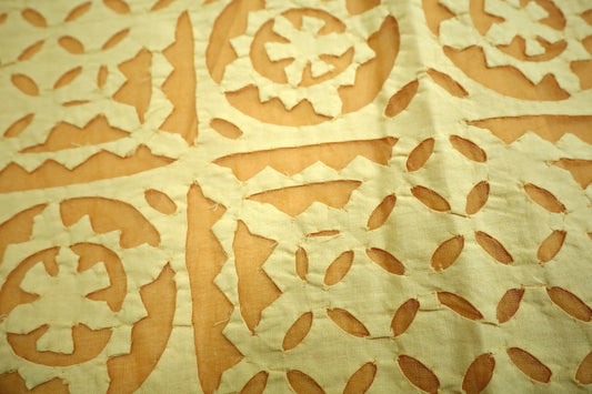 Applique Cutwork Cotton-Organdy Cushion Covers 16x16