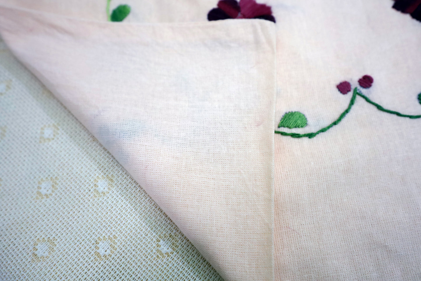 Hand Embroidery Floral Cushion Covers 16x16 (Maroon/Green)