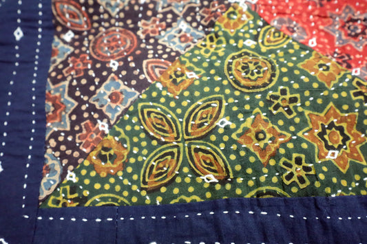 Patchwork Cushion Covers 16x16 (Multicolored - Red/Green/Yellow/Blue)