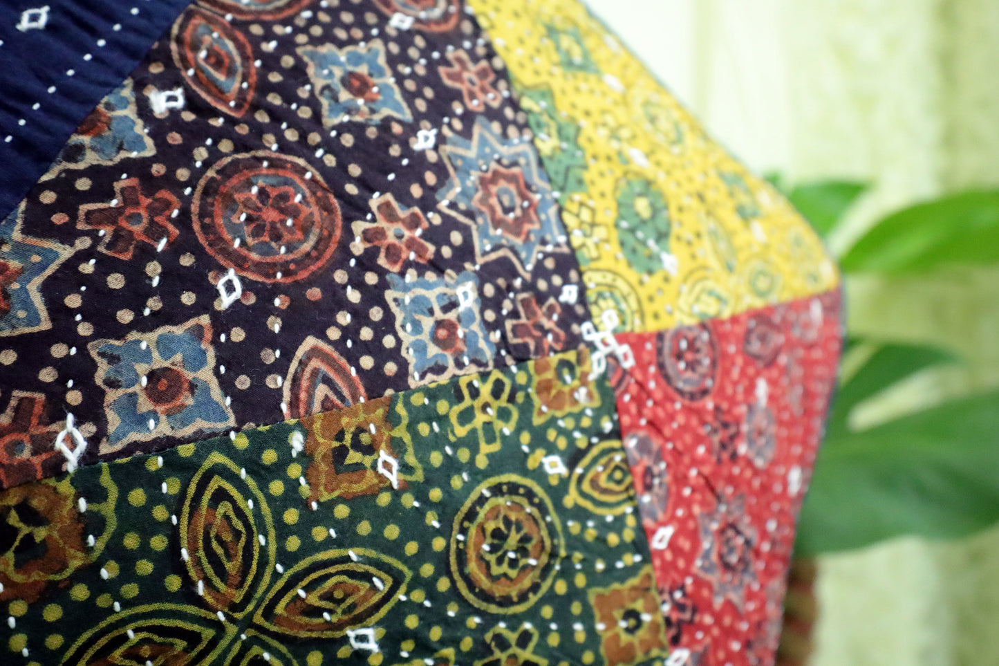Patchwork Cushion Covers 16x16 (Multicolored - Red/Green/Yellow/Blue)